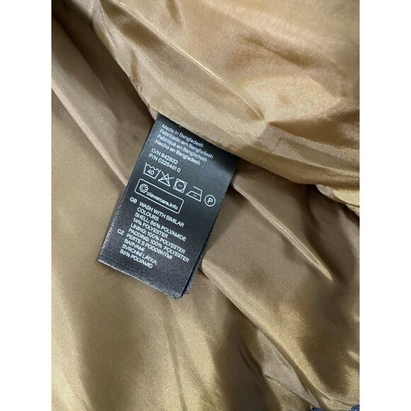 H&M Men's Padded Vest Size 44R Zip Up Front Pockets Polyester Color Blue Navy - Picture 8 of 9